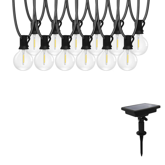 LUMIRO 12-Bulb Solar Patio String Lights | Multiple Modes