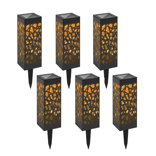 LUMIRO 6 Pack Solar Decorative Lights Garden & Outdoor Hollow Design Cutout