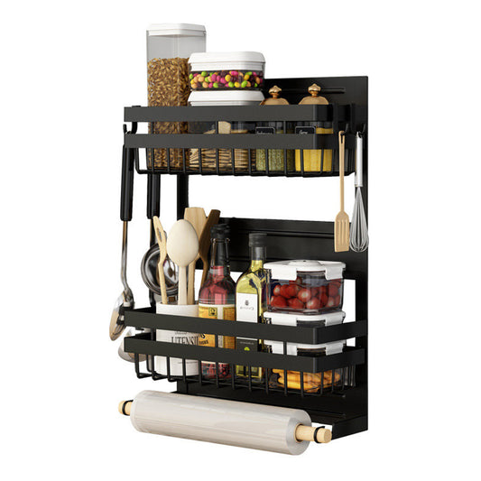 STORFEX 2 Layer Magnetic Spice Rack Refrigerator Shelf