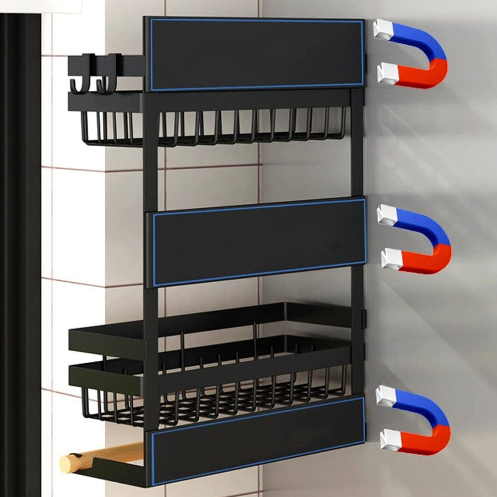 STORFEX 2 Layer Magnetic Spice Rack Refrigerator Shelf