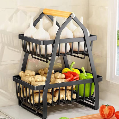 STORFEX Detachable 2 Tier Countertop Fruit Basket