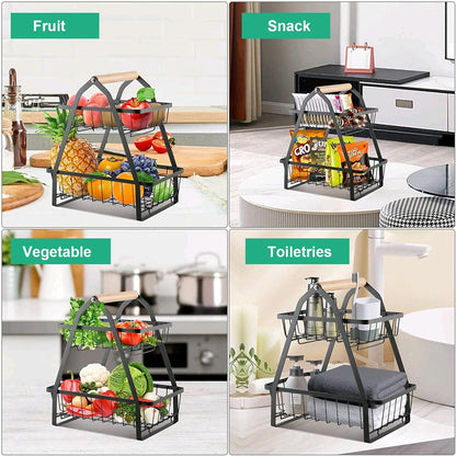 STORFEX Detachable 2 Tier Countertop Fruit Basket