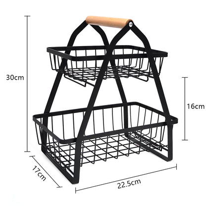 STORFEX Detachable 2 Tier Countertop Fruit Basket