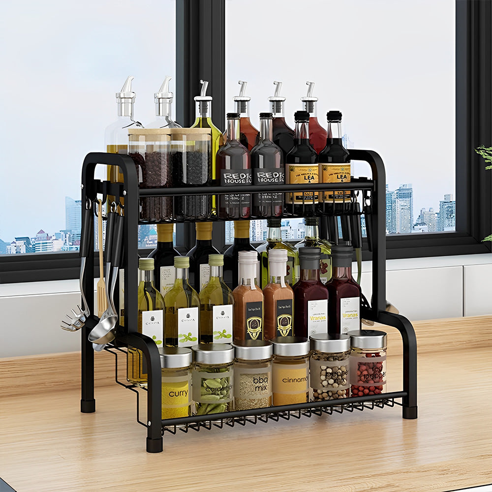 STORFEX 2 Tier Spice Racks Countertop Organizer