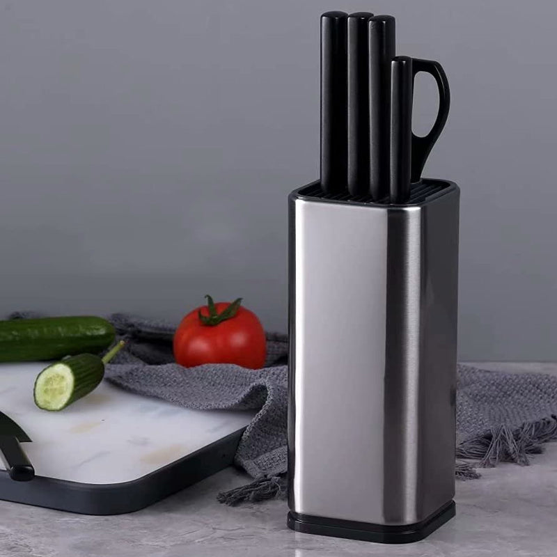 Universal Knife Block Kitchen Stainless Steel Knives Storage Stand