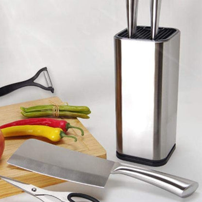 Universal Knife Block Kitchen Stainless Steel Knives Storage Stand