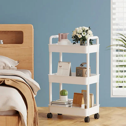 Versatile Rolling Storage Cart with Multiple Shelves and Wheels