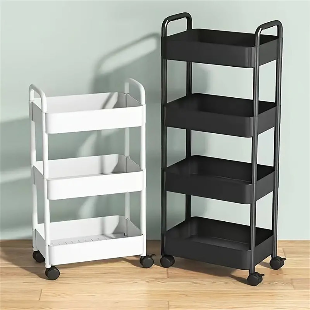 Versatile Rolling Storage Cart with Multiple Shelves and Wheels