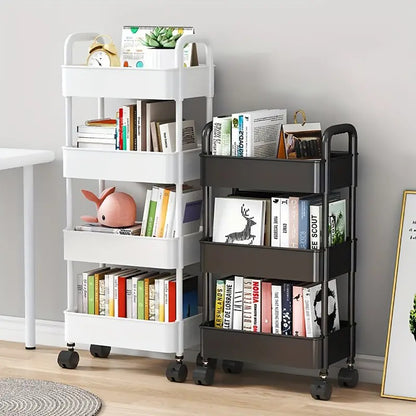 Versatile Rolling Storage Cart with Multiple Shelves and Wheels