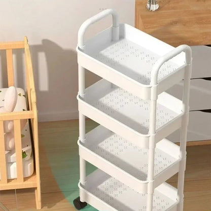 Versatile Rolling Storage Cart with Multiple Shelves and Wheels