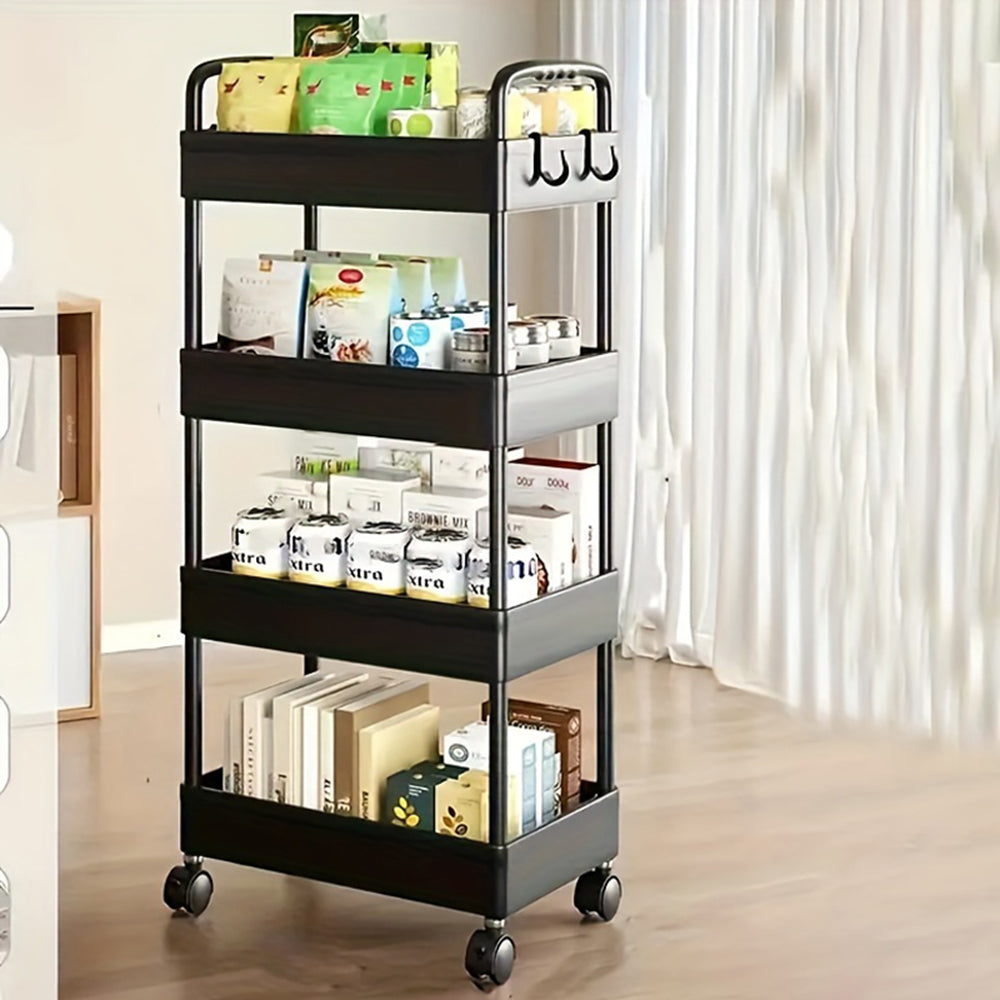 Versatile Rolling Storage Cart with Multiple Shelves and Wheels