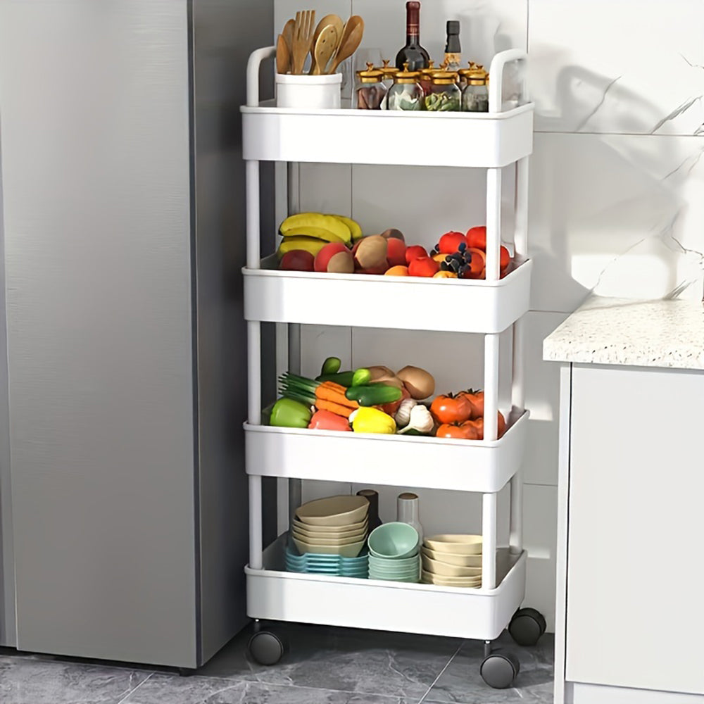 Versatile Rolling Storage Cart with Multiple Shelves and Wheels