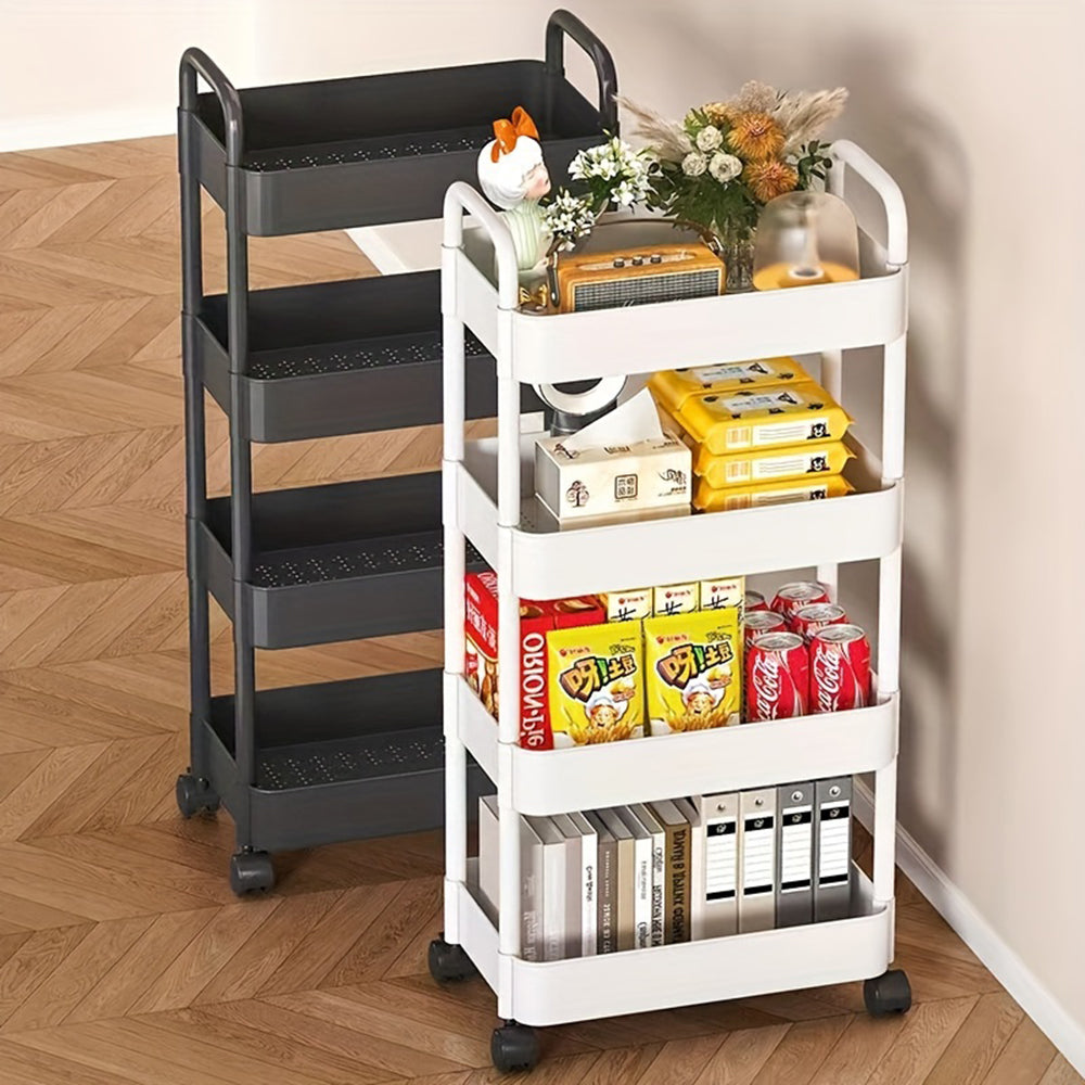 Versatile Rolling Storage Cart with Multiple Shelves and Wheels