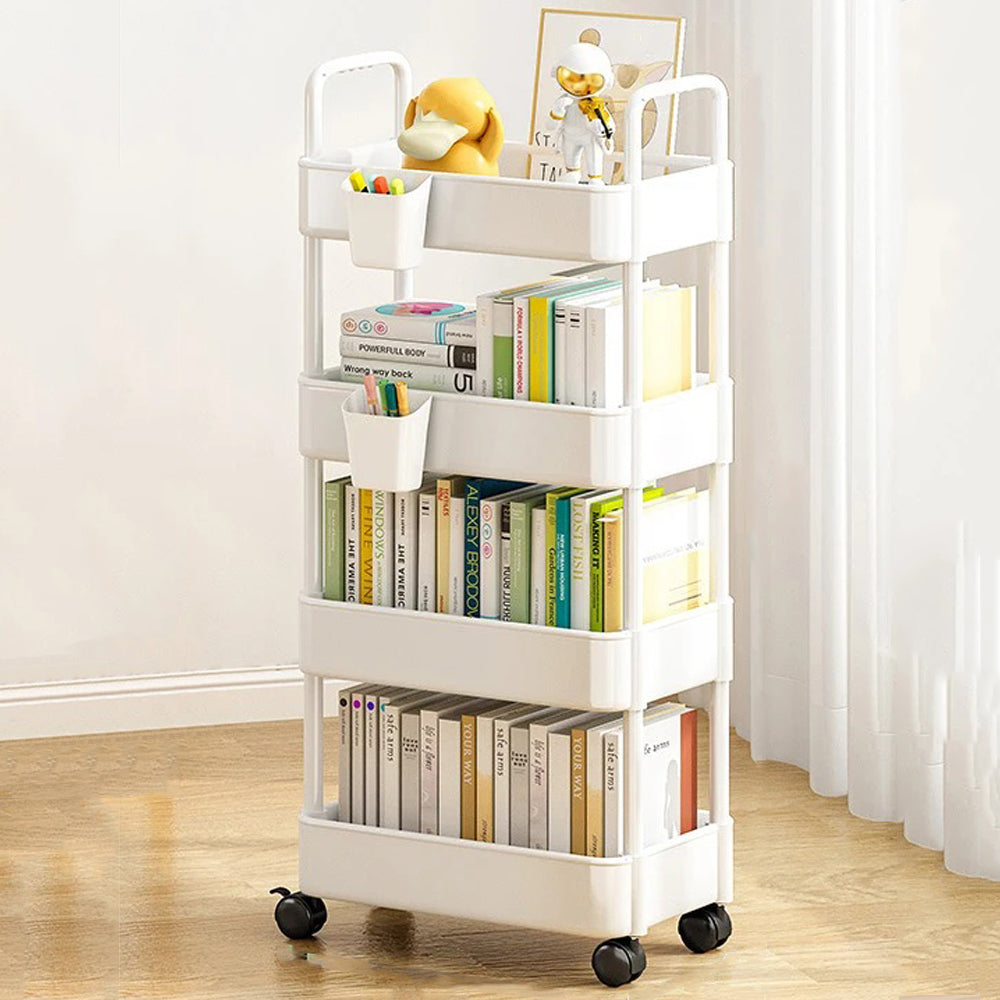 Versatile Rolling Storage Cart with Multiple Shelves and Wheels