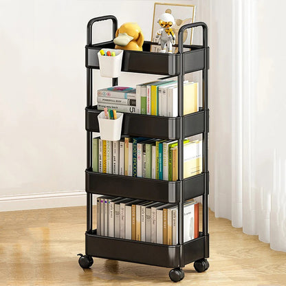 Versatile Rolling Storage Cart with Multiple Shelves and Wheels