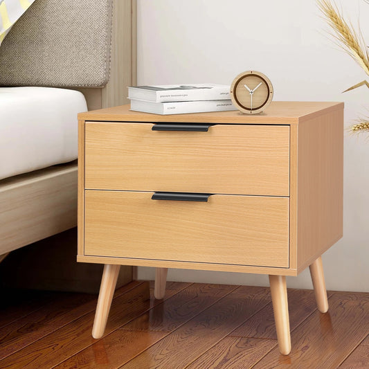 Bedside Table Nightstand Side Storage Cabinet Scandinavian