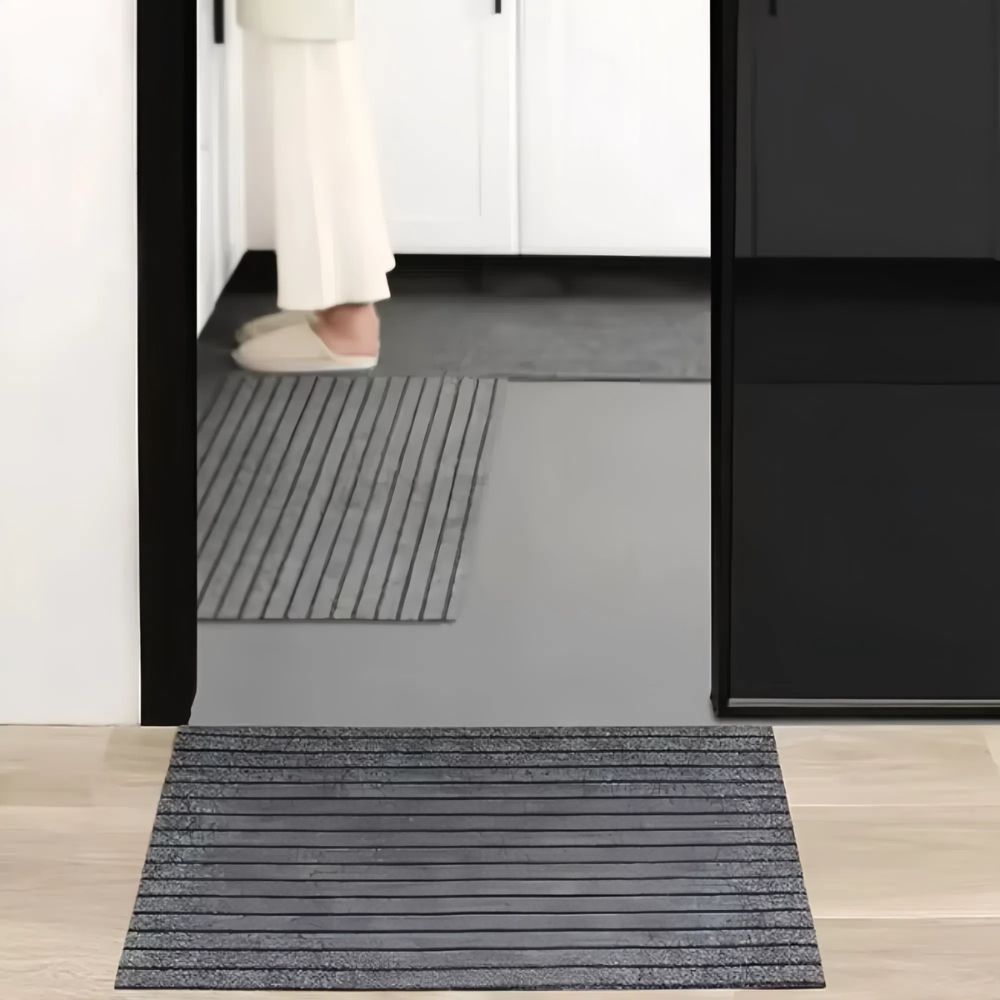 Modern Minimalist Square Floor Mat Durable Non Slip Indoor Outdoor Use