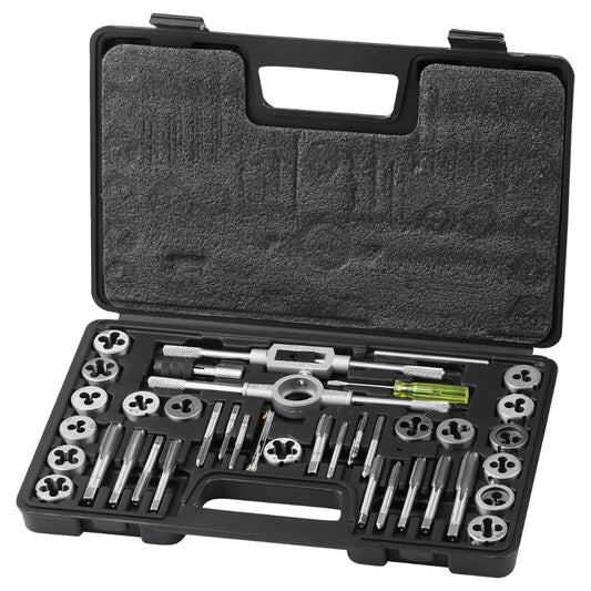 Tap and Die Set Metric or SAE Standard Bearing Steel Taps and Dies Essential Threading Tool