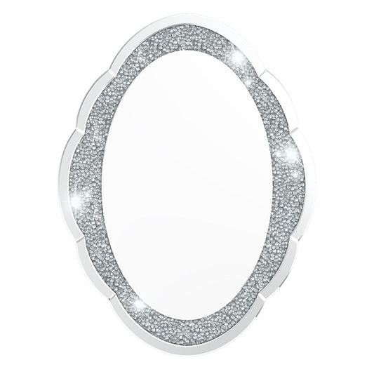 Cloud-shaped Accent Mirror with Crushed Diamonds