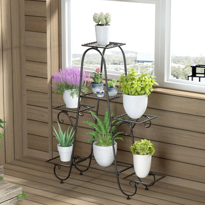 Metal Plant Stand Indoor Outdoor Flower Pot Display Rack Garden Shelf Stand Holder