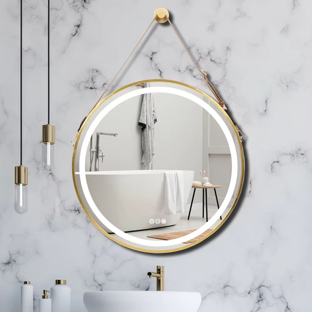 Stylish 32 LED Bathroom Mirror with Touch Sensor and Detachable Rope