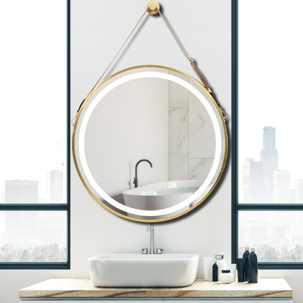 Stylish 32 LED Bathroom Mirror with Touch Sensor and Detachable Rope