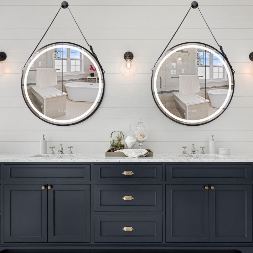 Stylish 32 LED Bathroom Mirror with Touch Sensor and Detachable Rope