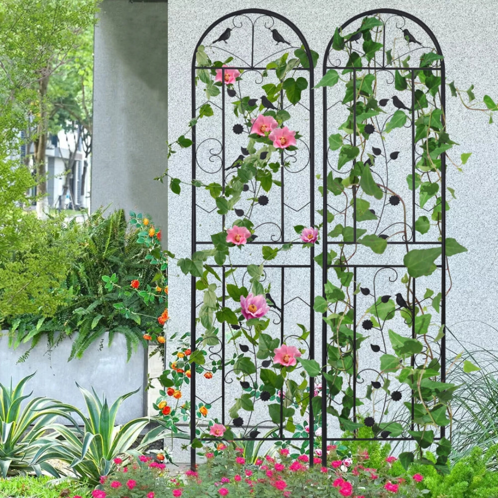 2 Pack Garden Trellis for Climbing Plants Potted Vines Vegetables Flowers Patio