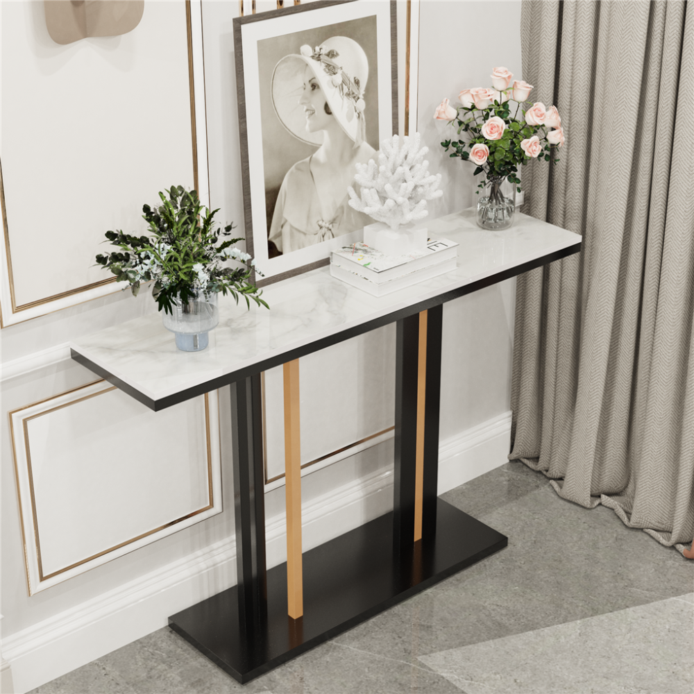 Stylish Marble Console Table for Living Room