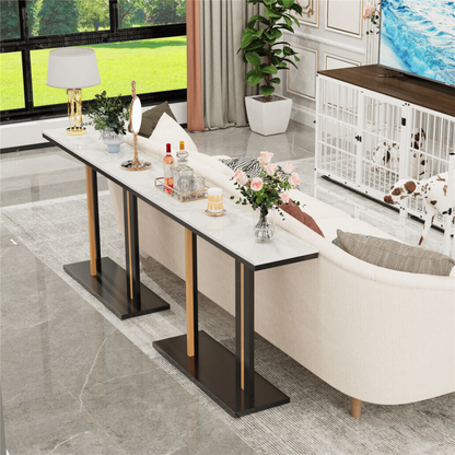 Stylish Marble Console Table for Living Room