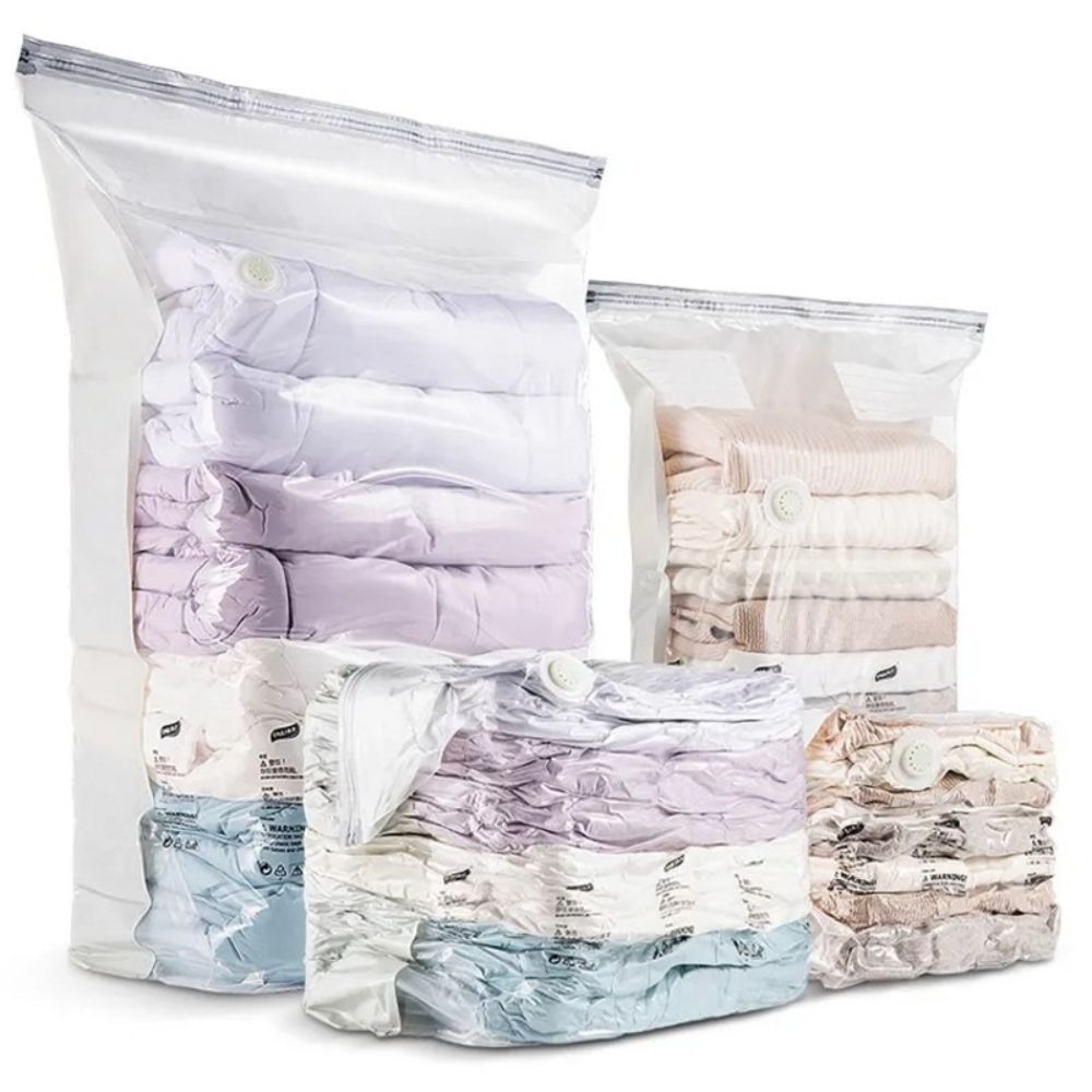 Space-Saving Solution Large Patented Vacuum Bags for Clothes and Blankets