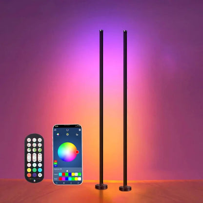 RGB LED Floor Lamp Remote APP Control Music Sync Corner Lighting