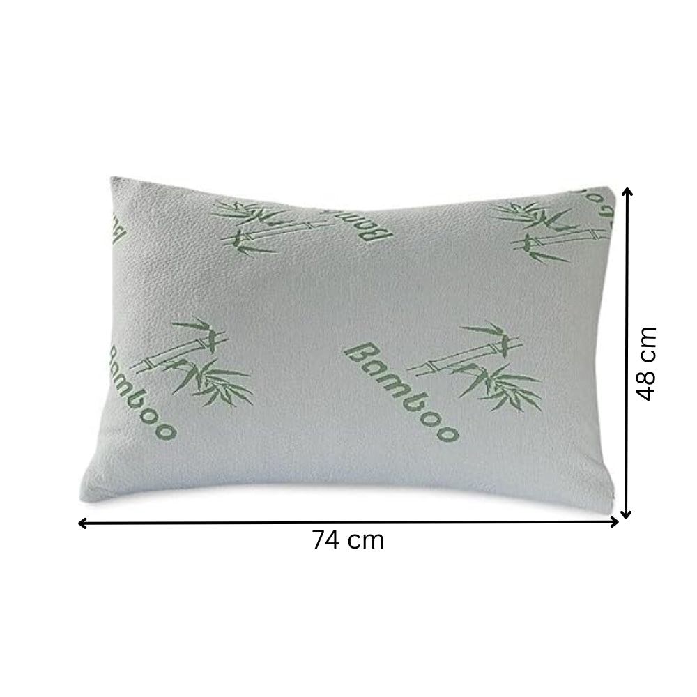 2PCS Waterproof Bamboo Pillow Protector Case Breathable Slip Zipper Open