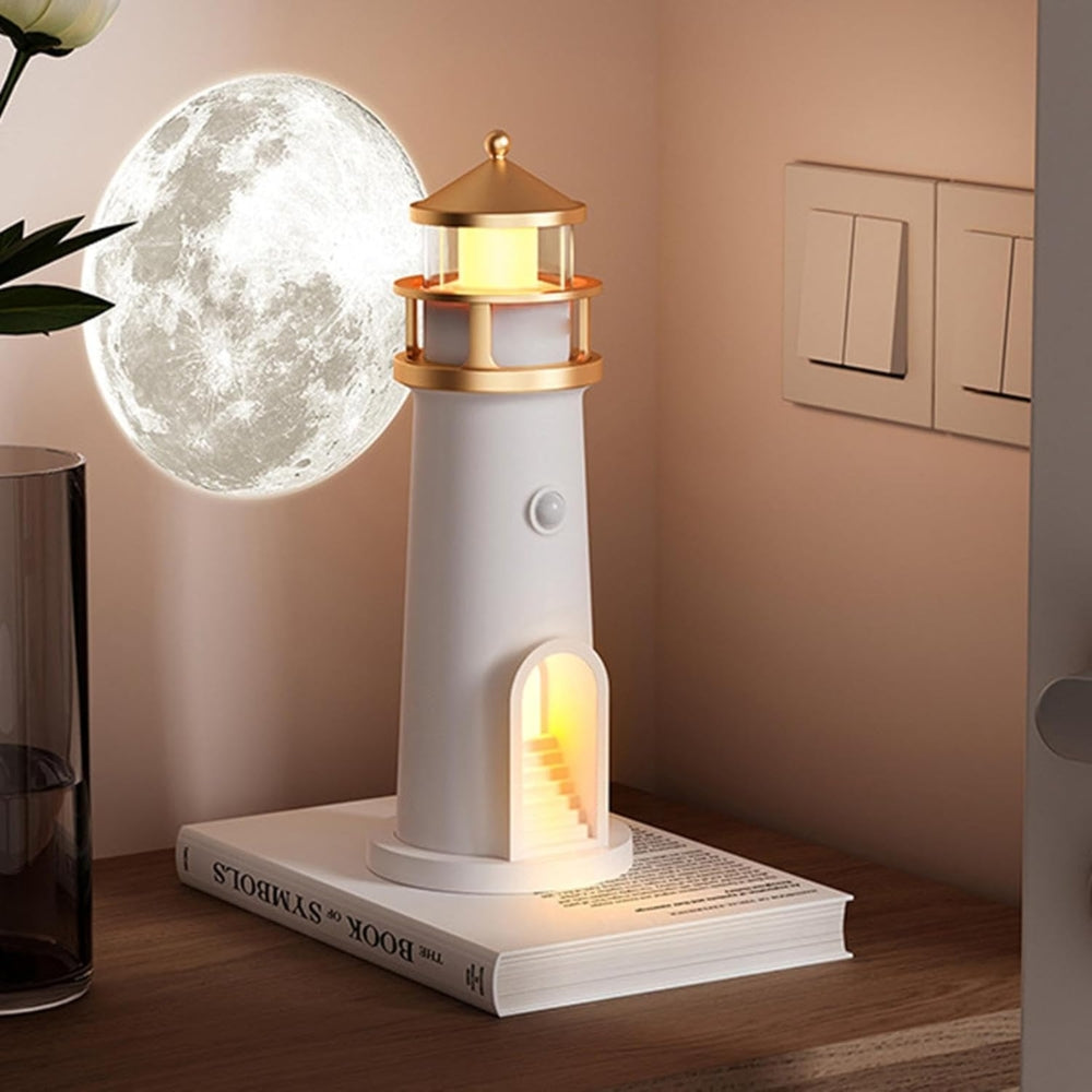 Moon Projection Lighthouse Night Lights Motion Sensor Bluetooth Music