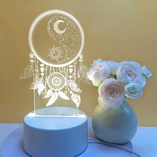 Dream catcher 3D Night Light 3D Optical Illusion Lamp