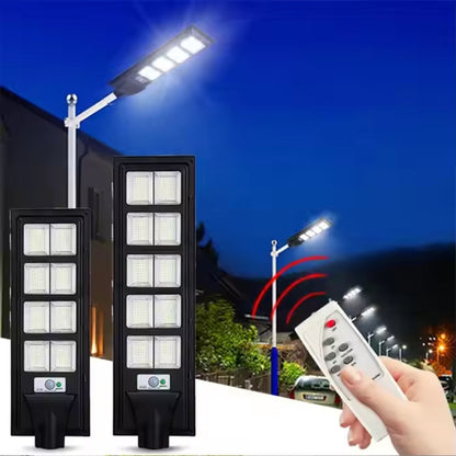 Solar Street LED Light Radar Sensor Remote Outdoor Garden Yard Flood Wall Lamp