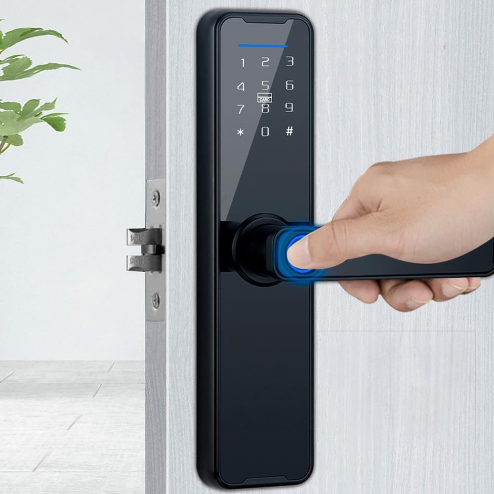 WIFI Digital Smart Door Lock Electronic Fingerprint Password Key Lock