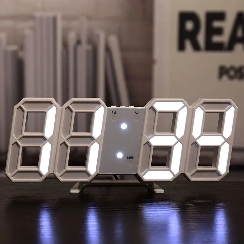 Adjustable 3D LED Digital Wall Clock