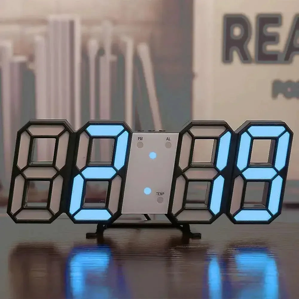 Adjustable 3D LED Digital Wall Clock