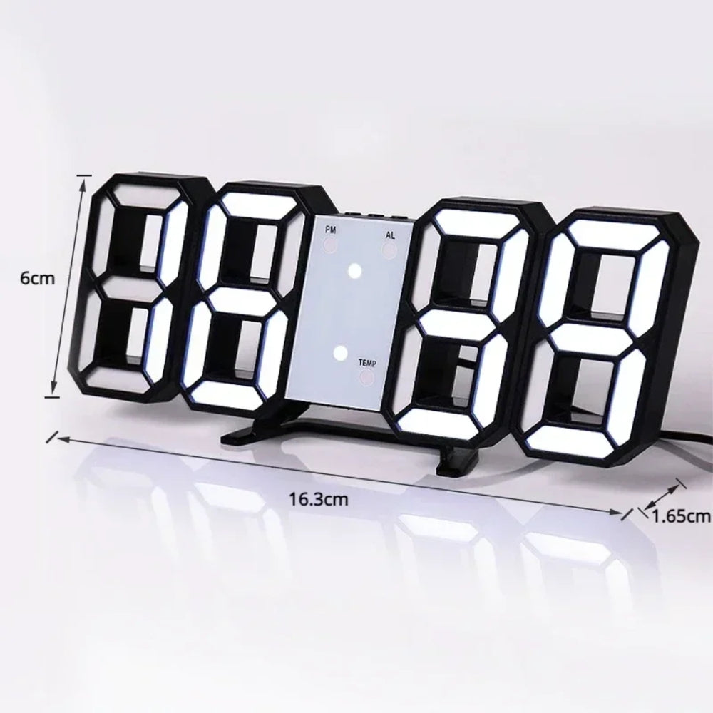 Adjustable 3D LED Digital Wall Clock